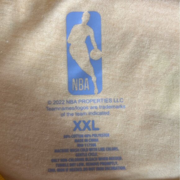 Golden State Warriors Tshirt NBA Mens XXL Yellow New Tie Dye Basketball Graphic - Picture 7 of 8